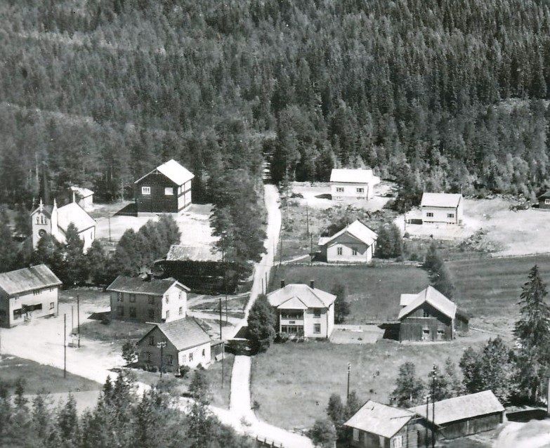 Flybilde over Øyane i 1947.